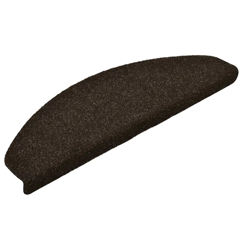 Tappetini per scale autoadesivi 30 pz 65x21x4 cm marrone scuro semicircolari grandi 3365661