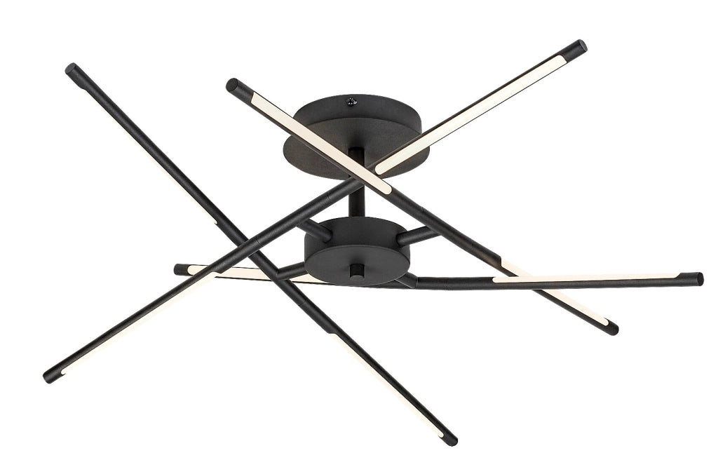 Plafoniera LED Rabalux Henli moderna nera 30W 76cm