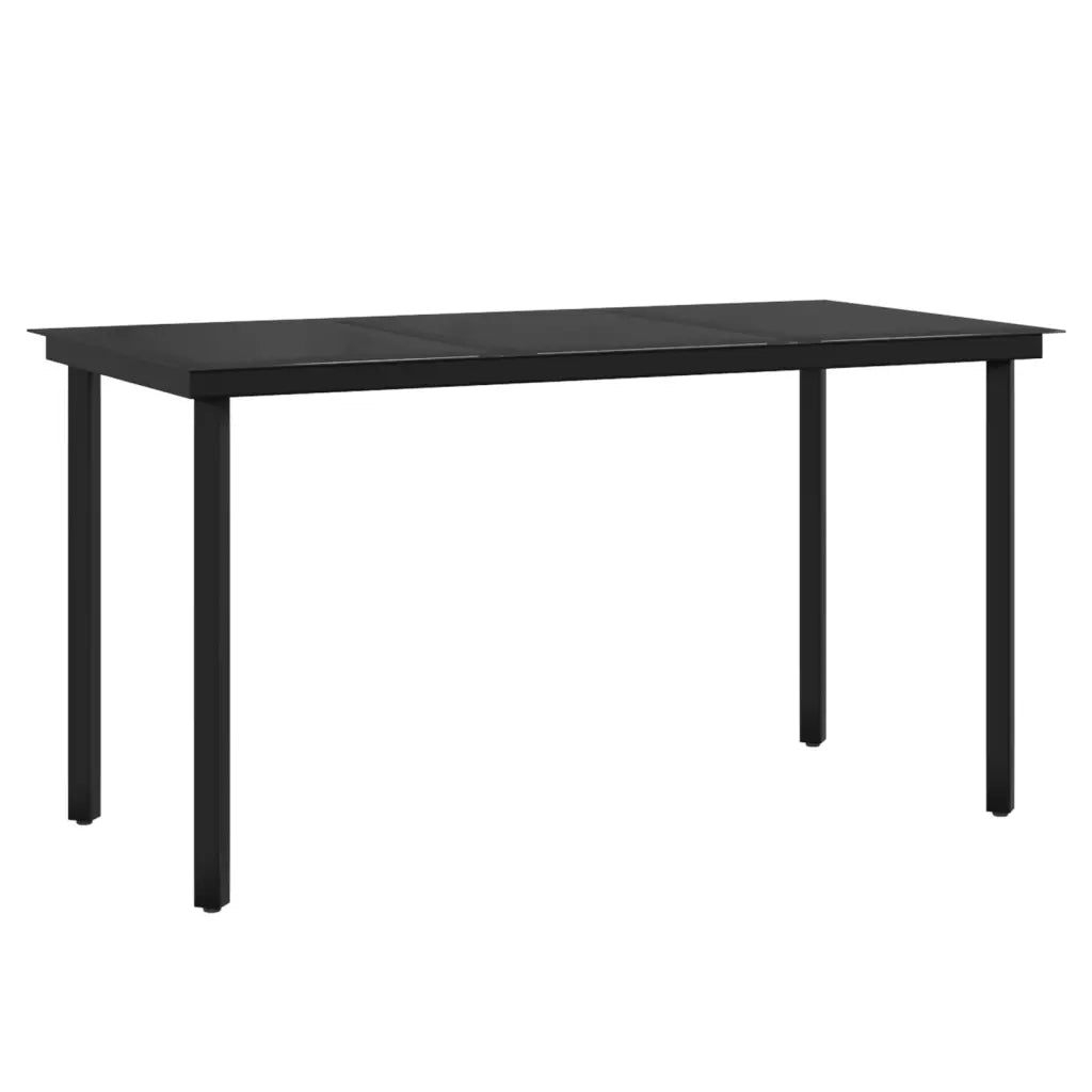 Set da Pranzo da Giardino 5 pz con Cuscini Nero 3099507