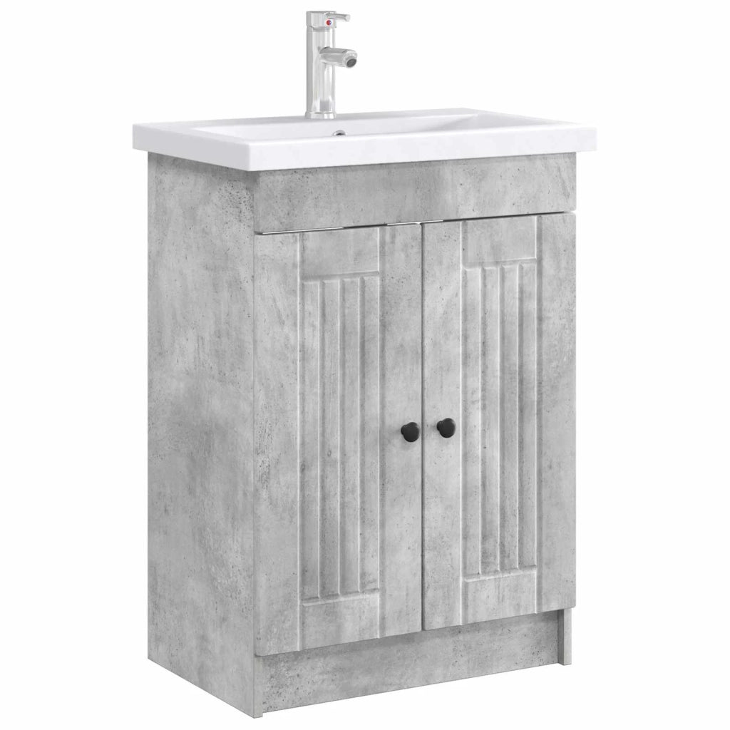Mobiletto da Bagno | Armadio da bagno sotto il lavello Grigio Cemento