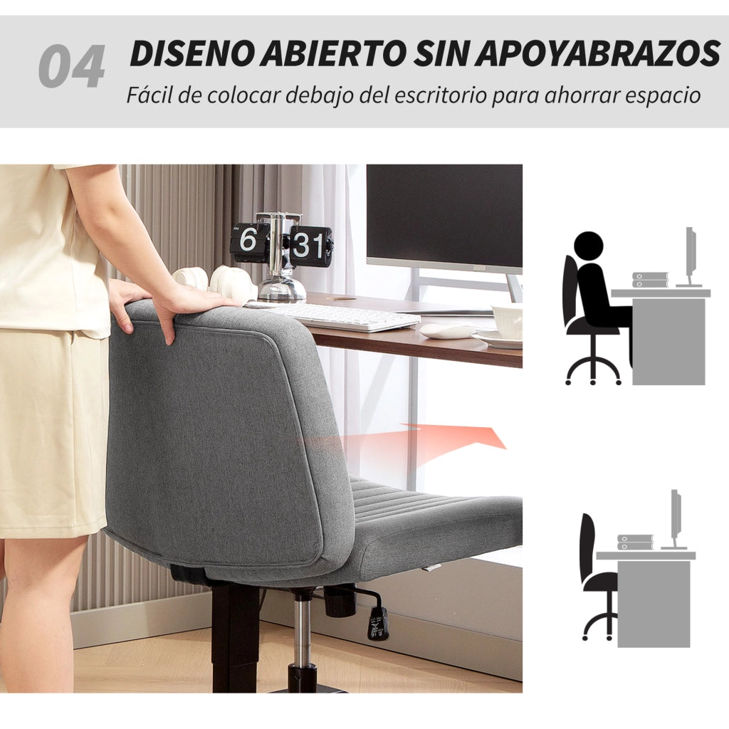 Sedia da ufficio basculante senza braccioli ¨C Minimal ¨C Grigio