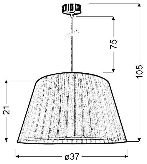 Lampada a sospensione Candellux Tiziano nera Ø37 E27