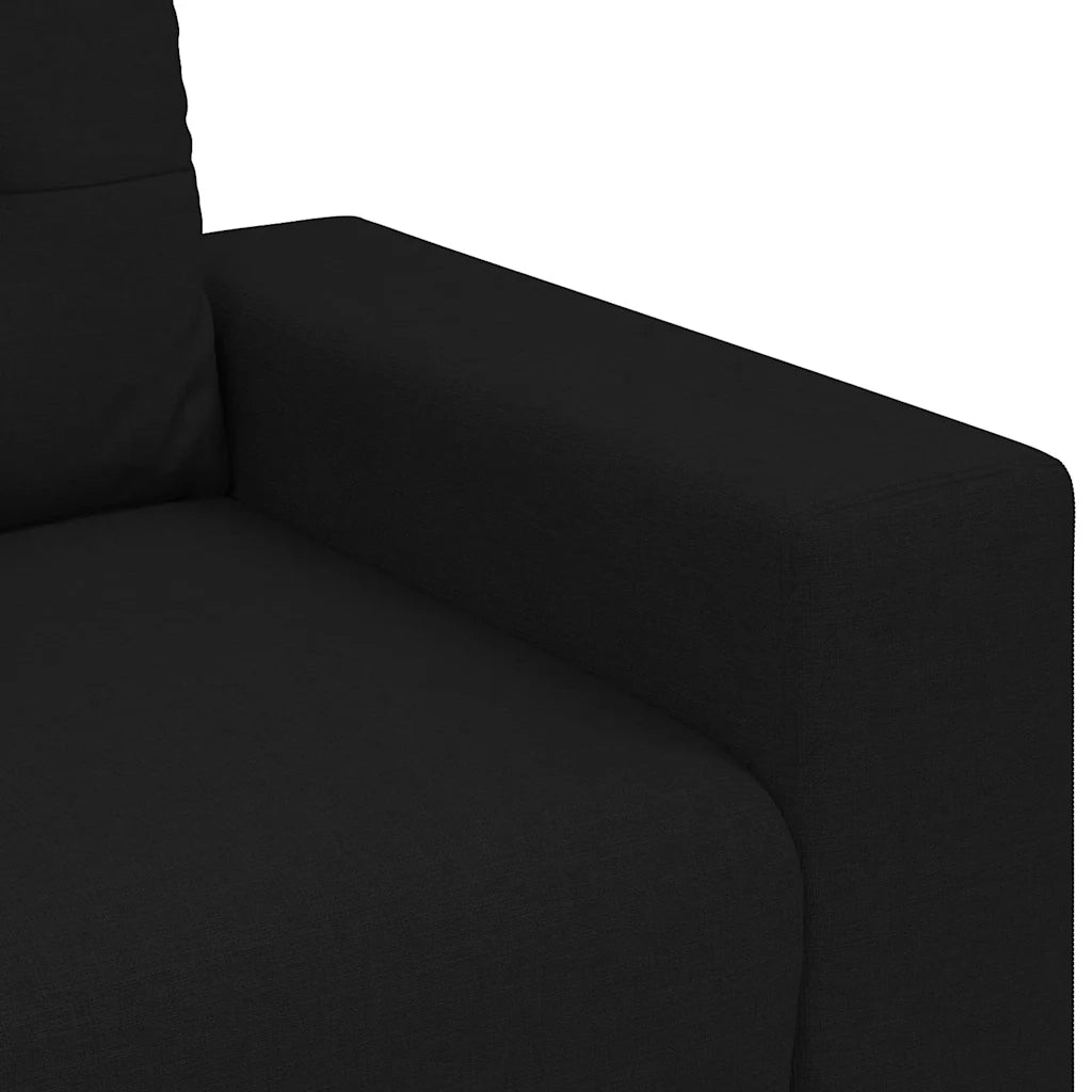 Divano a 3 posti Nero 220x78x80 cm in Tessuto 4105090