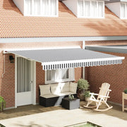 Tenda Retrattile Antracite e Bianca 4x3 m Tessuto e Alluminio 3216125