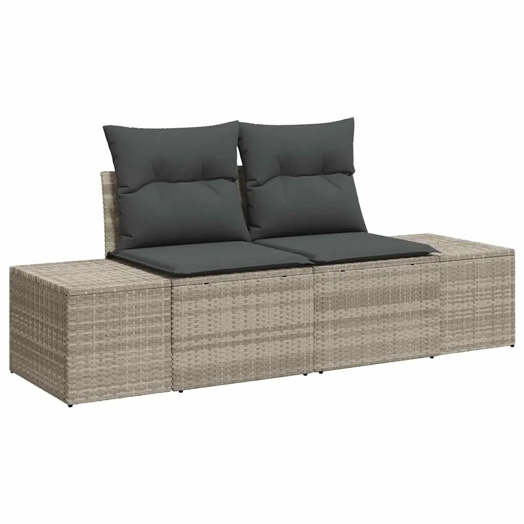 Set Divano da Giardino 8 pcs Grigio chiaro polyrattan 3346982