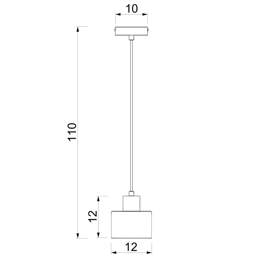 Lampada sospesa Parkla 1 luce E27 nera oro Luminex
