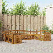 Set divani 9 pcs Naturale Legno di Acacia Massello 3375474