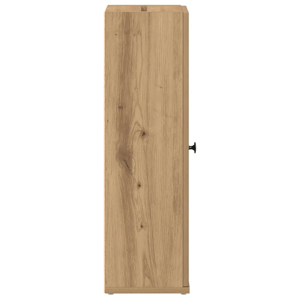 Mobile da Bagno con Portarotolo Rovere Artigianale 20,5x22x72cm 858523