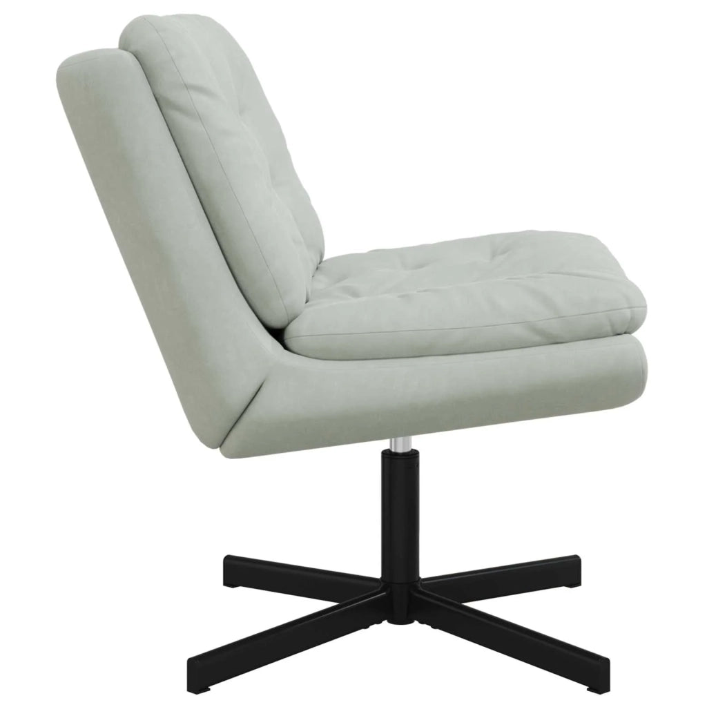 Poltrona Relax | Sedia Relax con Base Girevole Grigio chiaro 63 x 75 x 76 cm