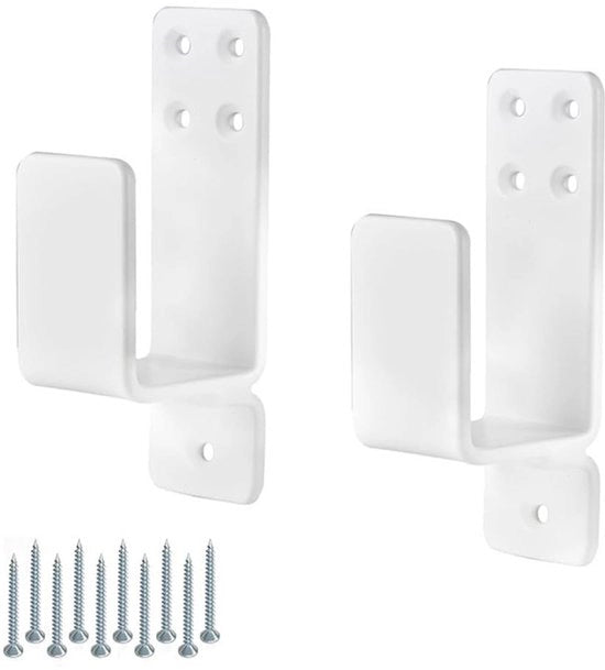 Barricata porta metallica a U - 2 pezzi - per legno 2x4 - resistente all'impatto - dimensioni 14,2 x 4 x 6,5 cm