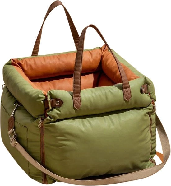 Sedile per Cani in Auto - Cuscino per Cani - 55x50x45 cm - Verde