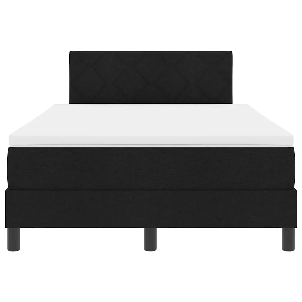 Letto a molle con cuscino Nero 120 x 200 cm Tessuto 3338757