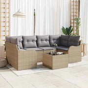 Set Divano da Giardino Beige 55 x 55 x 37 cm polyrattan