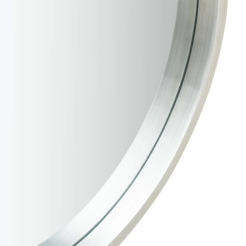 Specchio da Parete con Cinghia 50 cm Argento 320366