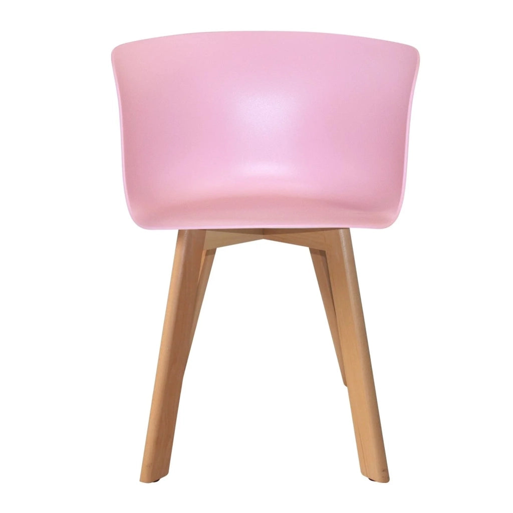 LÚZETE - POLTRONA NORDICA IN LEGNO ROSA