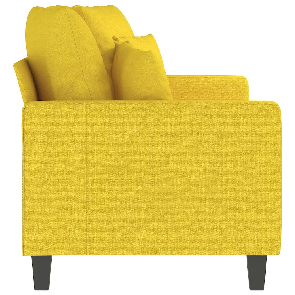 Divano a 2 Posti-Sofa 2 Posti Giallo Chiaro 140 cm in Tessuto 928034