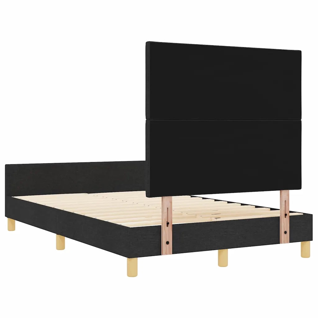 Struttura del letto con testiera Nero 120 x 190 cm Tessuto 3344790