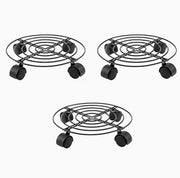 Set di 3 Carri per Piante in Metallo – Carri per Piante Resistenti e Mobili per Interno e Esterno
