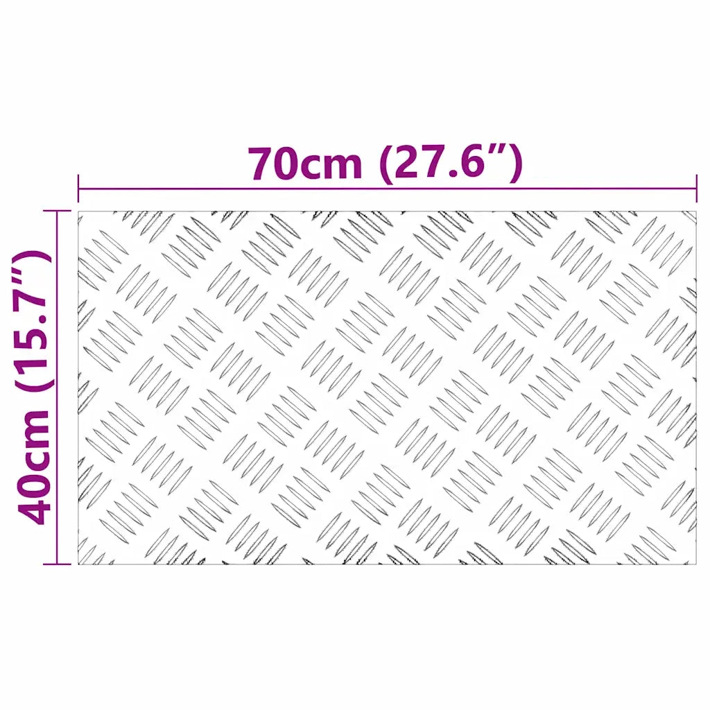 Gradini per Scale 4 pcs Argento 70 x 40 cm Alluminio 4104330
