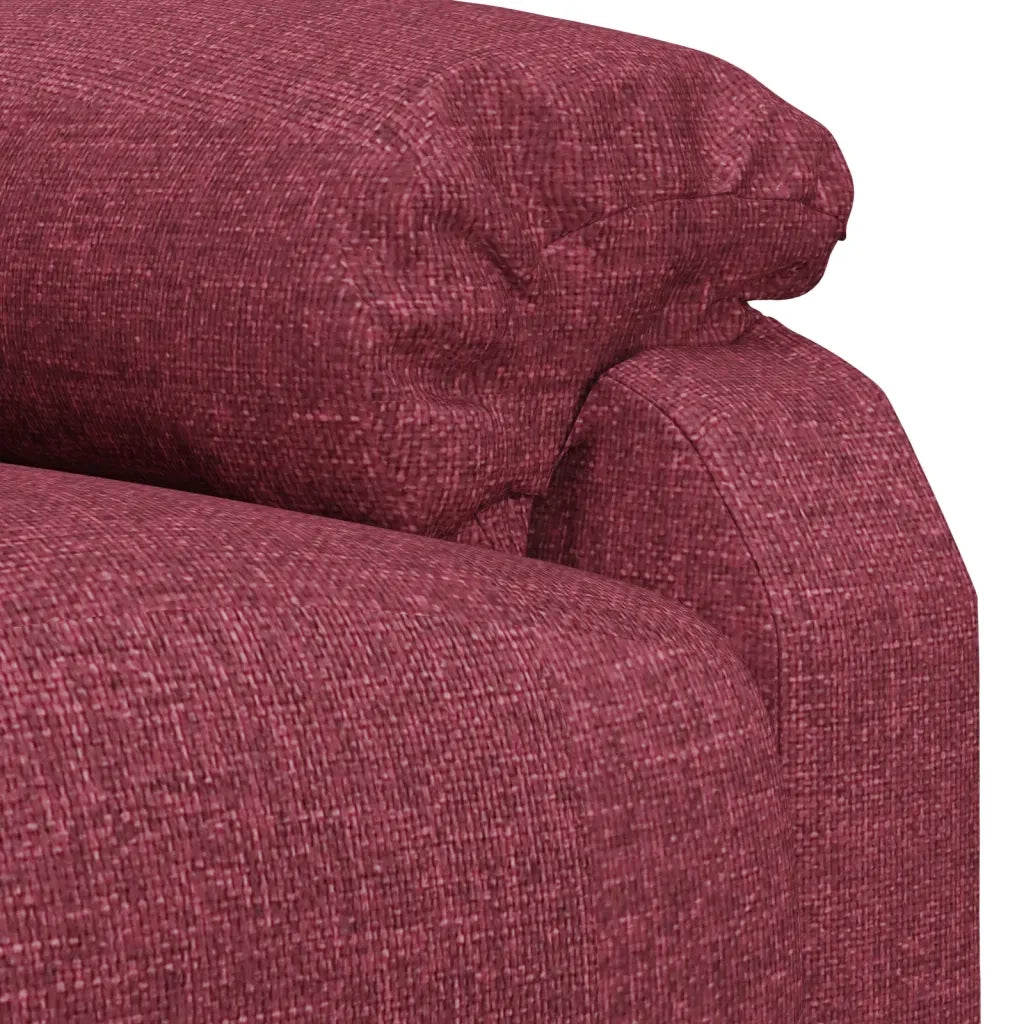 Poltrona Reclinabile in Tessuto Rosso Vino 342454