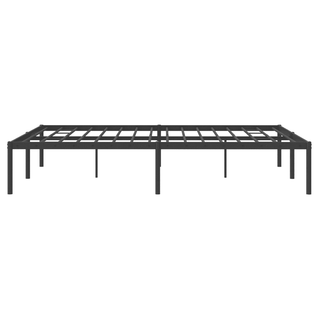 Letto matrimoniale | Letto per adulti | Giroletto in Metallo Nero 150x200 cm
