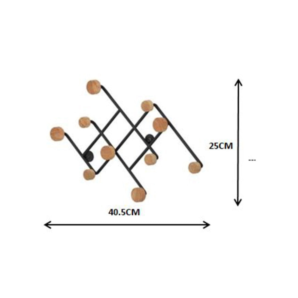 Appendiabiti da parete INATI (nero)