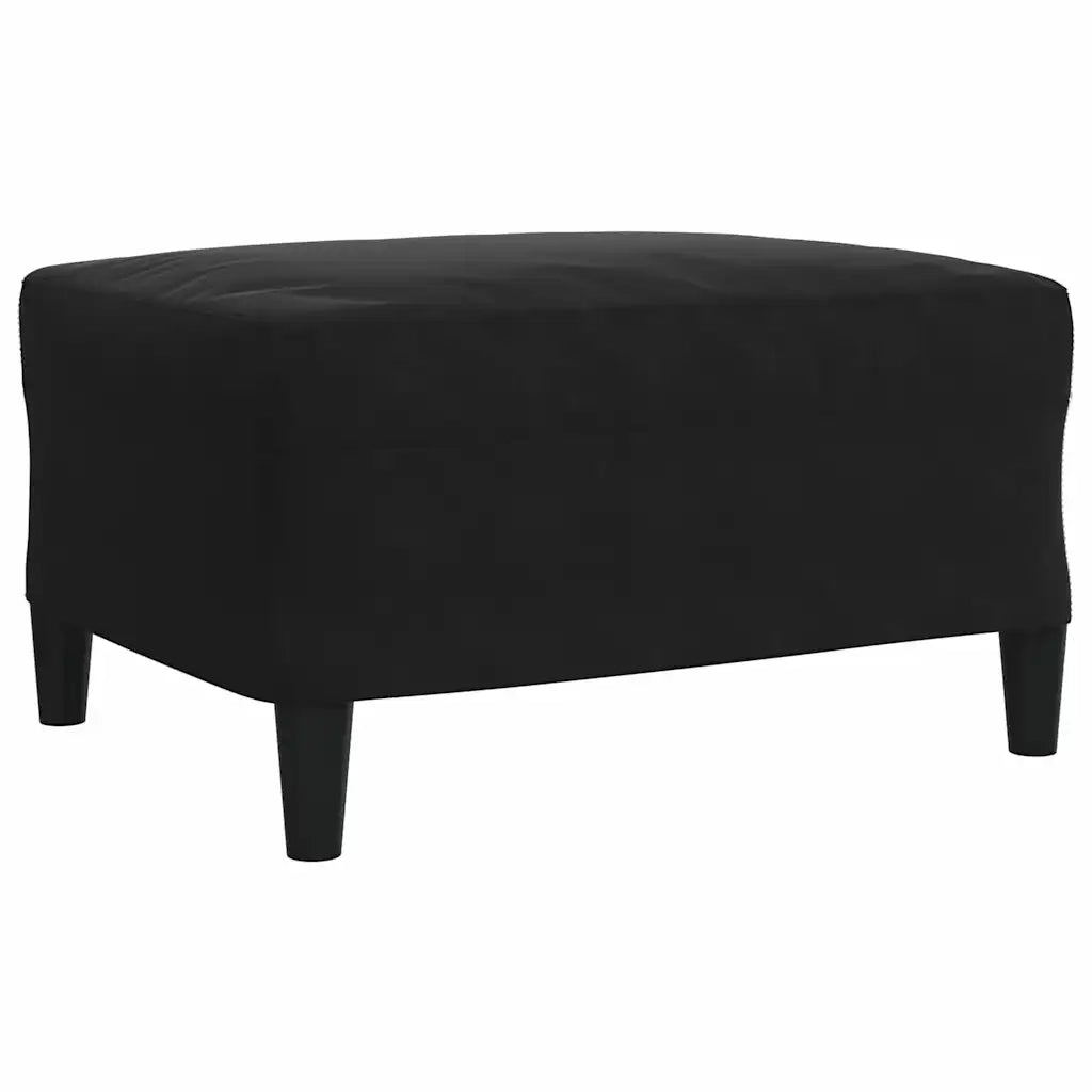Set di Divani 4 pz con Cuscini e Rinforzi Nero in Velluto 3278466