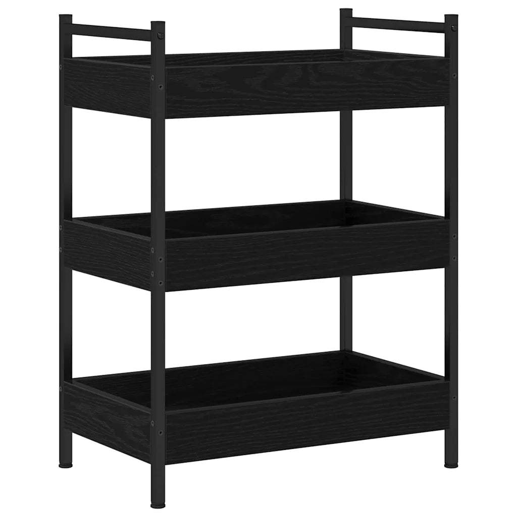 Carrello da Cucina Rovere nero 50 x 30 x 70 cm 869110