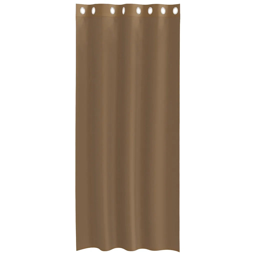 Tende in Voile con Occhielli 2 pz Marrone Chiaro 4102128