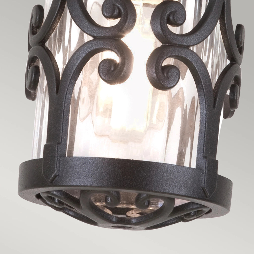 Plafoniera esterna Hereford 1 luce E27 nera Elstead