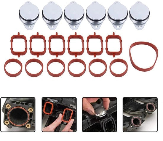 Kit di Inserimento Turbulento - 6x 33mm Inserimento Kit - Metallo - Per E46/E83/E60/E87 - Adatto per motori M47/M57 - Peso 273 g - Inserimento Spruzzatore