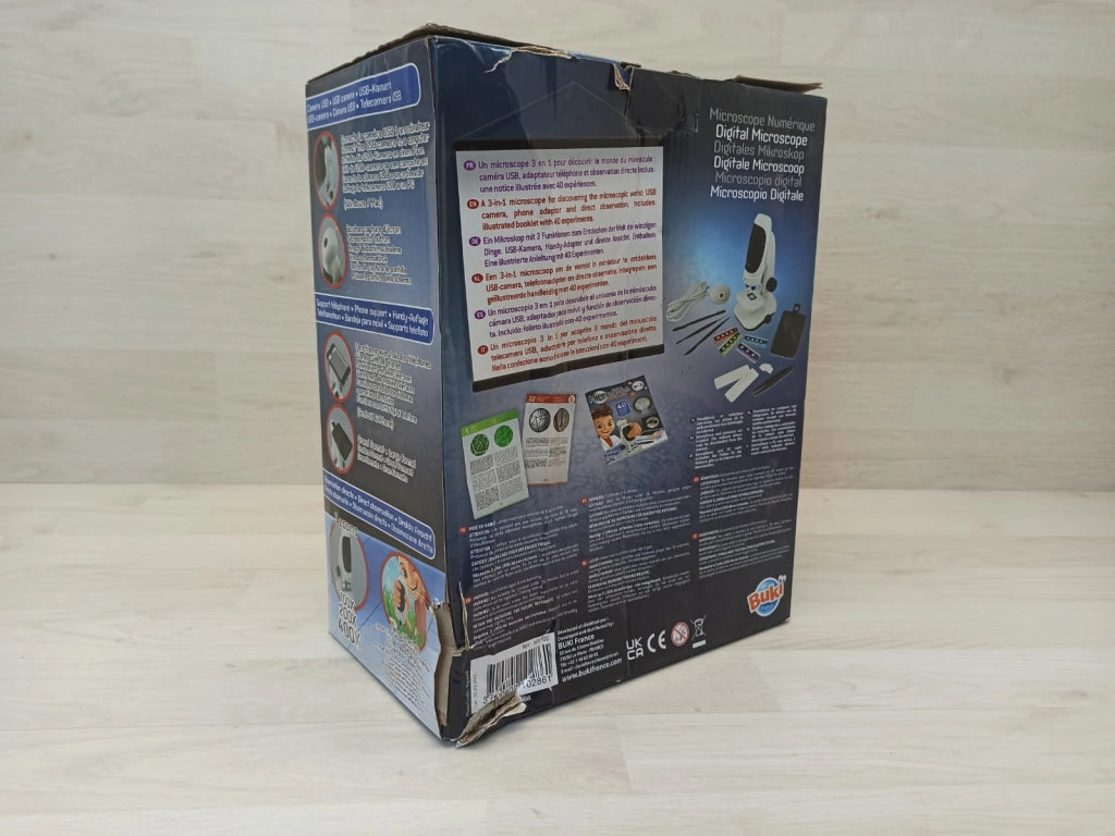 Microscopio Digitale 400x per Bambini 8+ con Camera USB e Supporto per Smartphone - EX DEMO - No Libretto Istruzioni