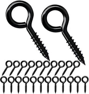 20 Stuks Oogschroeven 40 mm - Zwart - per Lavori Leggeri di Appendere