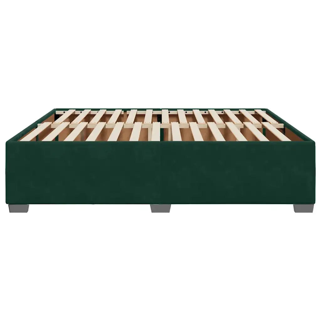 Giroletto senza Materasso Verde Scuro 200x200 cm in Velluto 3284658