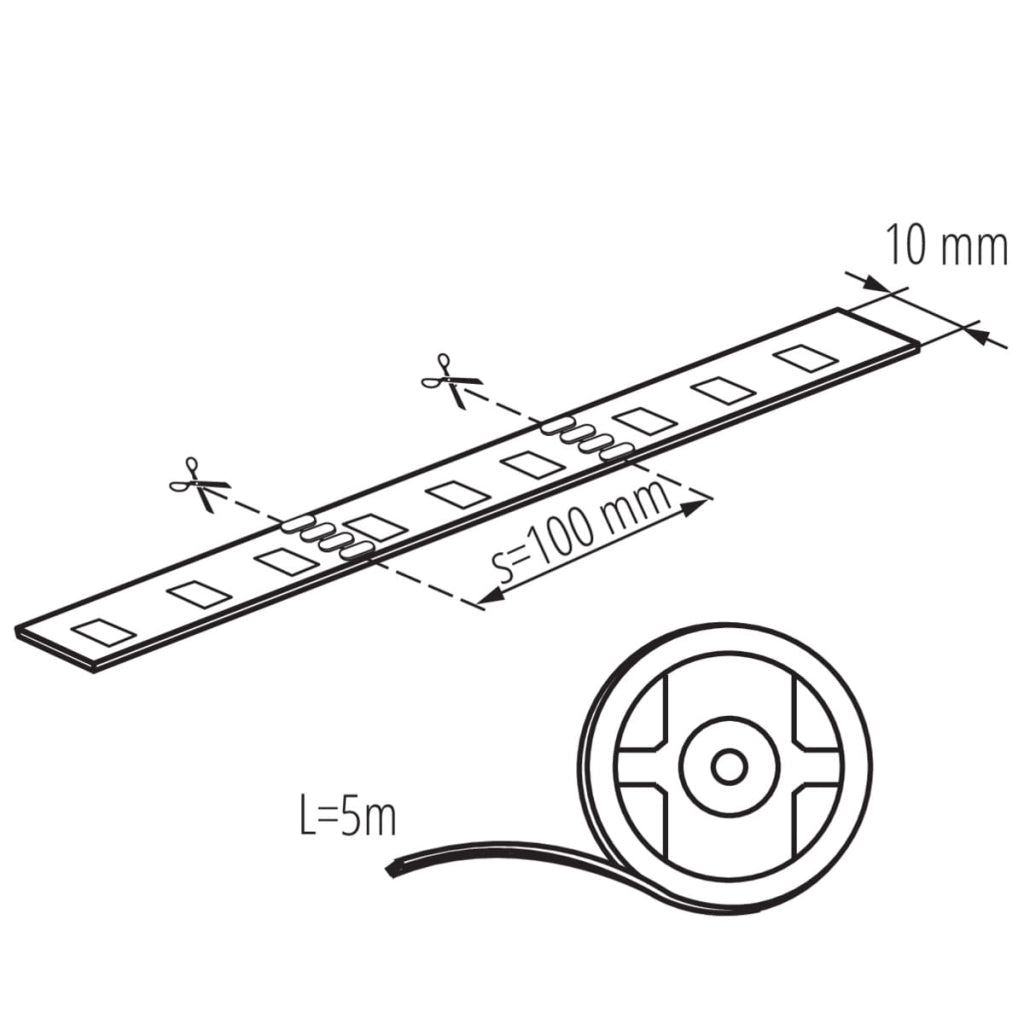 Striscia LED Kanlux RGB 5m 36W 12V-IP54 dimmerabile