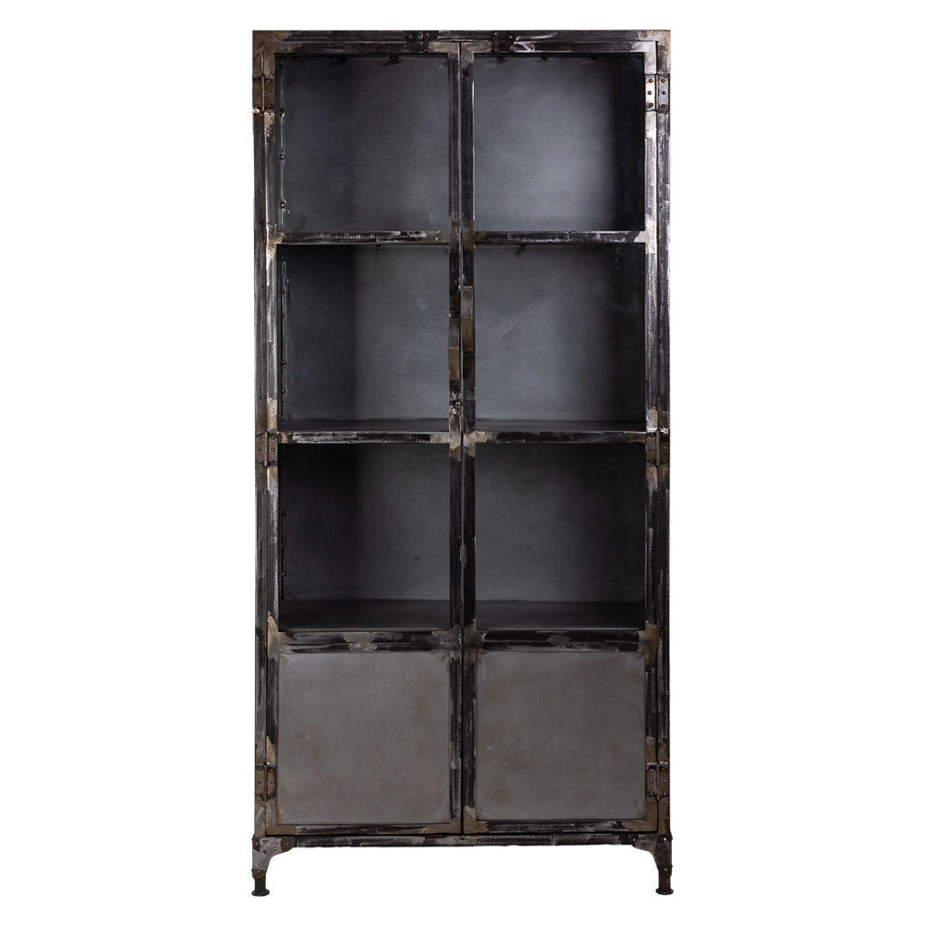 Vetrina in metallo nero 90x40x190h