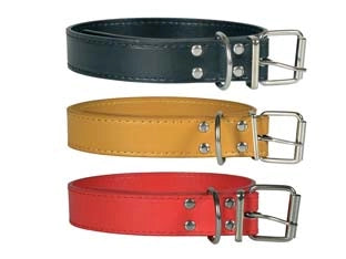 COLLARE PER CANI FINTO CUOIO- - cm.56x2,5 - 5 pezzi IL CAMPO