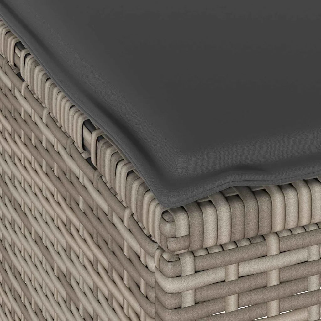 Set da Pranzo per Giardino Grigio polyrattan 42007915