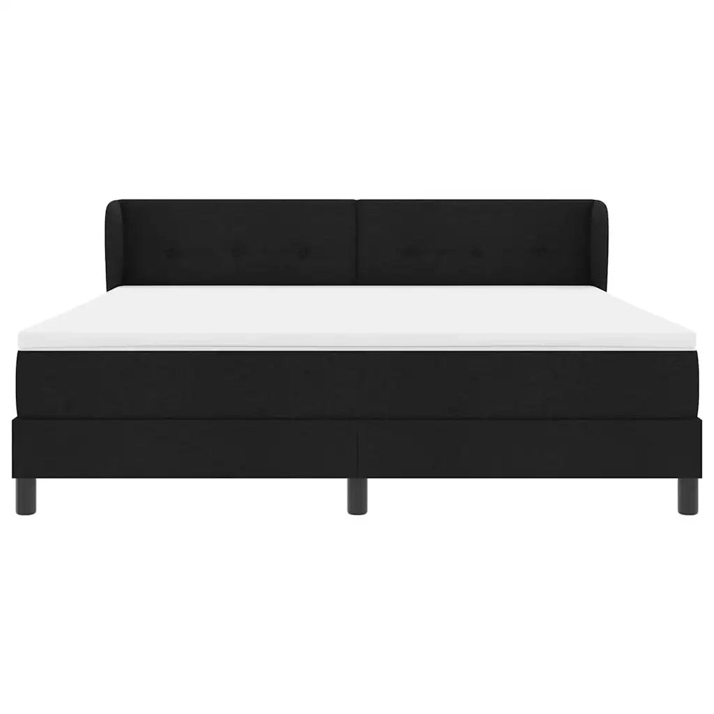 Letto a molle con materasso Nero 180 x 200 cm Tessuto 3340040