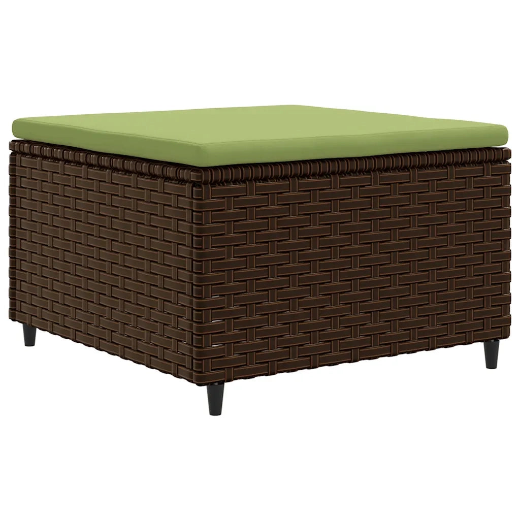 Set Divani da Giardino 7 pz con Cuscini in Polyrattan Marrone