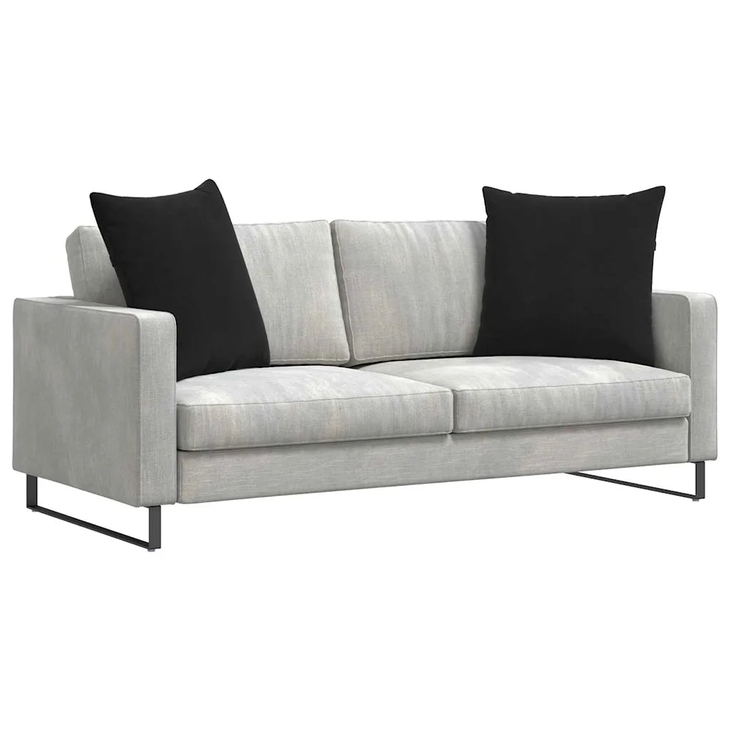 Cuscini da Divano 2 pz | Cuscini per sedie Nero 60 x 60 cm Tessuto in Cords