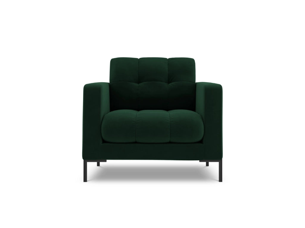 Cosmopolitan Design - Poltrona "Bali" in velluto verde bottiglia 