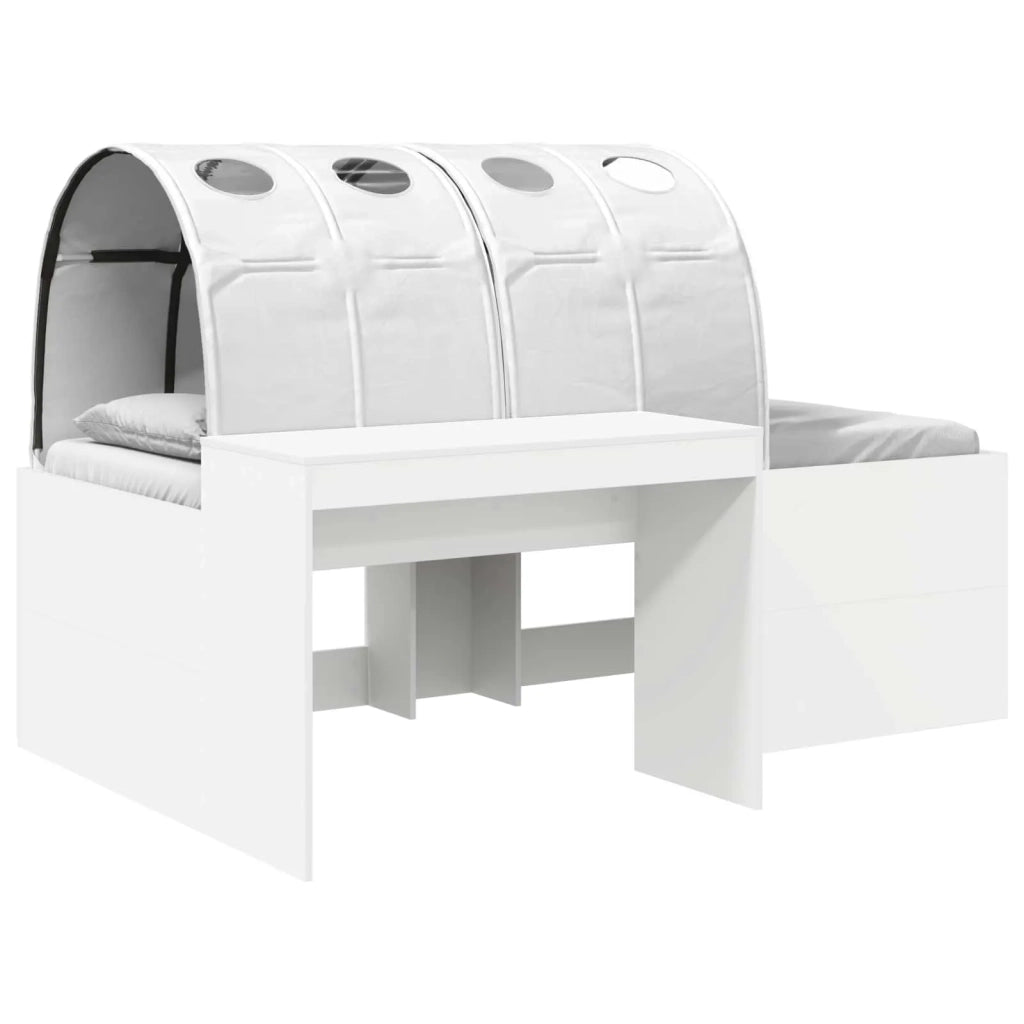 Letto alto per bambini con scrivania Bianco 3423683
