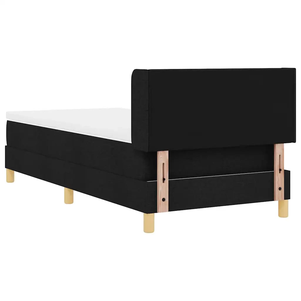 Letto a molle con materasso Nero 200 x 100 cm Tessuto 3341281