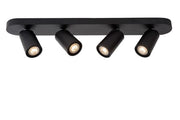 Spot soffitto Lucide Xyrus 4xGU10 LED 2200-3000K nero