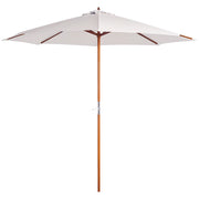 Ombrellone da giardino ¨C Minimal ¨C crema 2.5m legno