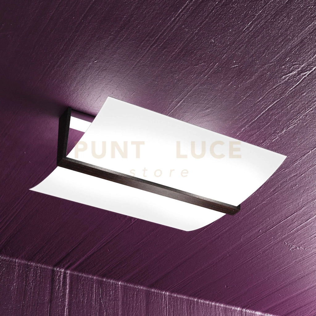 WOOD PLAFONIERA CM.40 2 LUCI WENGE 1019-PL40-W