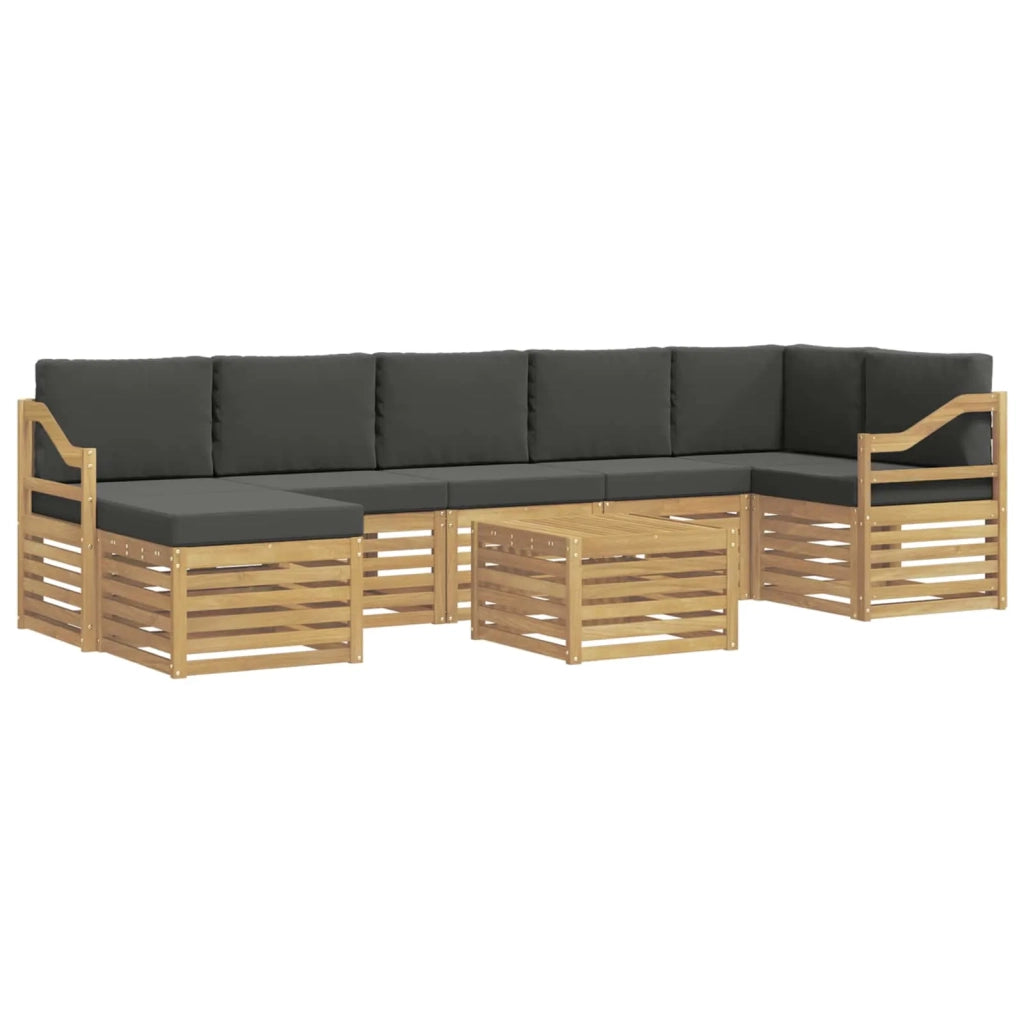 Set di divani da esterno 8 pcs Bianco e Antracite 3392252