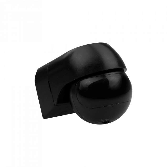 Sensore di movimento PIR esterno nero IP44 12m Ecolight