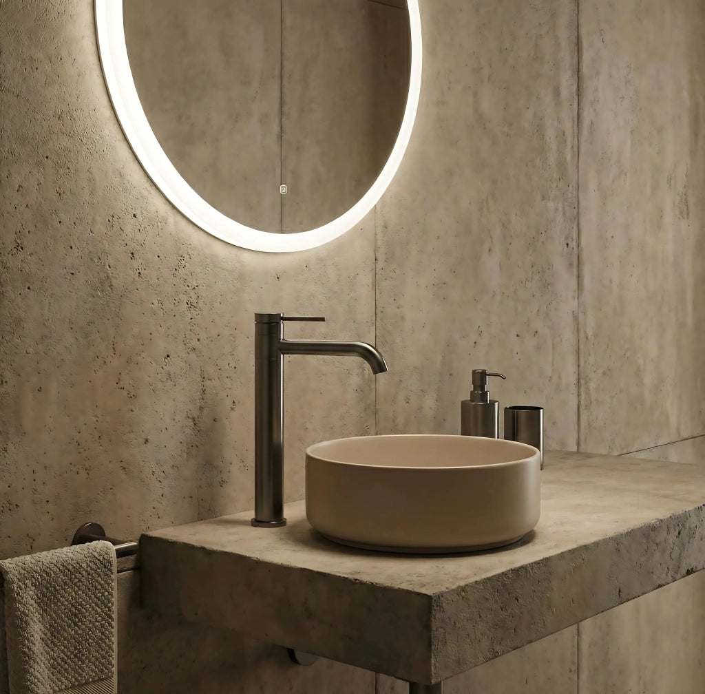 Rubinetto Da Bagno Rea Lungis Gun Grey Super High